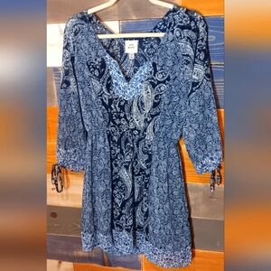 Knox Rose Paisley Dress M Blue